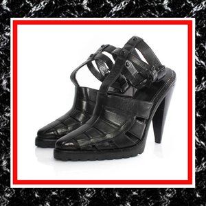 sz 40 Alexander Wang leather gladiator sandal heel